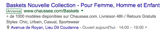 nouvelles annonces adwords