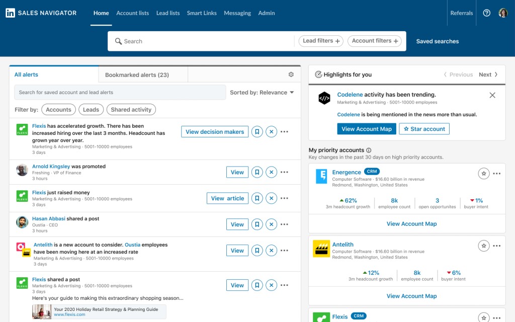 sales navigator cold email