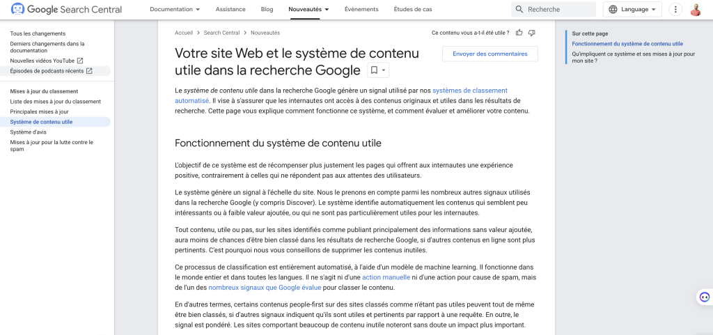 Contenu Utile Google Update Core 1