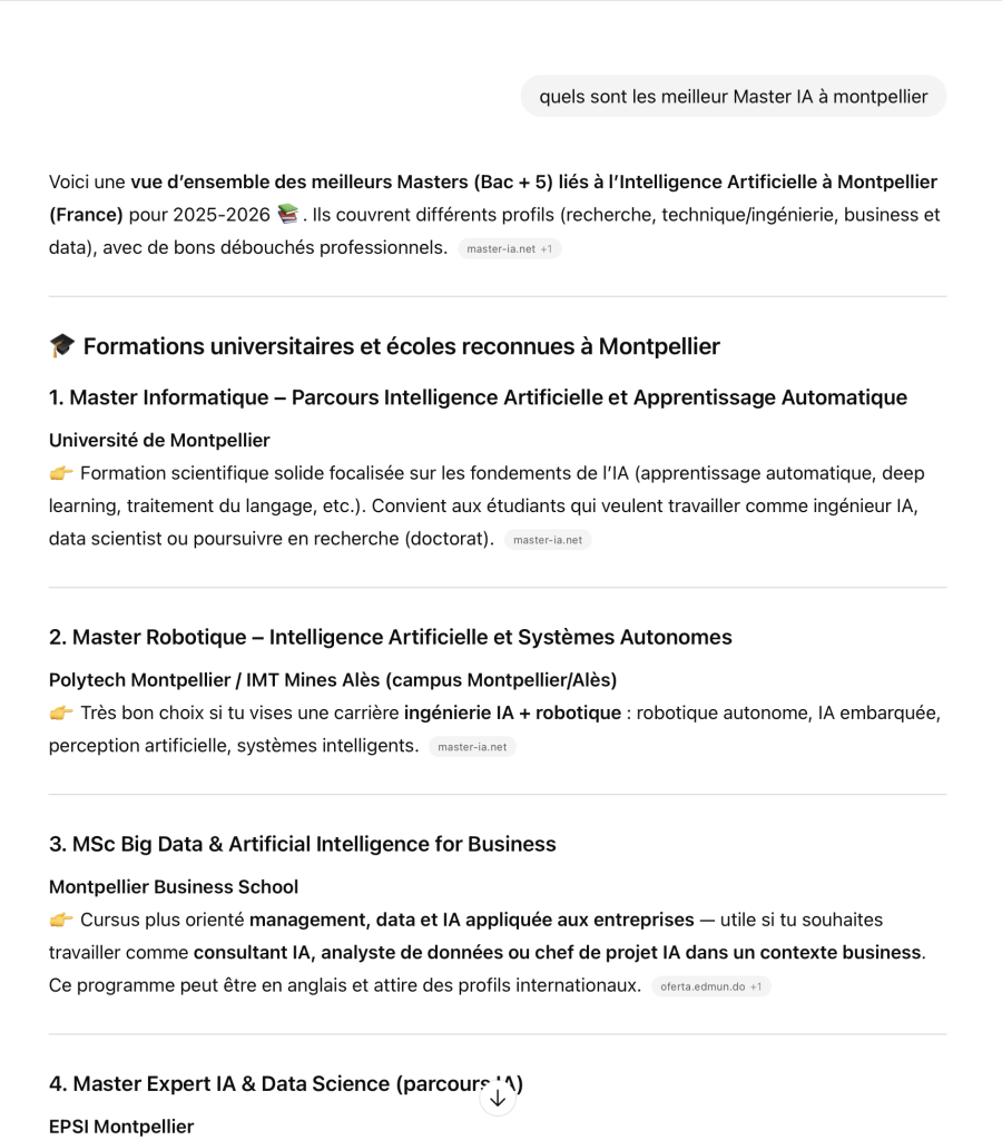 Les meilleurs master IA dans Gemini grace à Master-ia.net